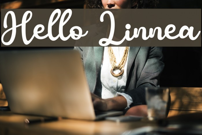 Hello Linnea Font examples