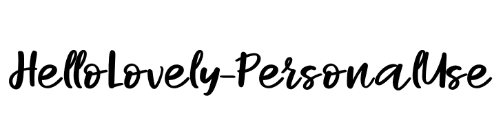 Hello Lovely - Personal Use  font caratteri gratis