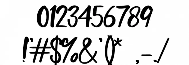 Hello Lovely - Personal Use Font OTHER CHARS