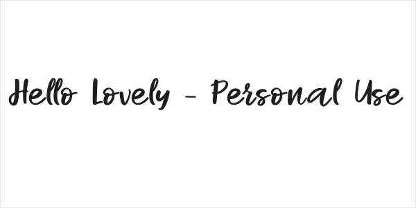 Hello Lovely - Personal Use Logo