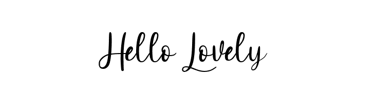 Hello Lovely  Frei Schriftart Herunterladen