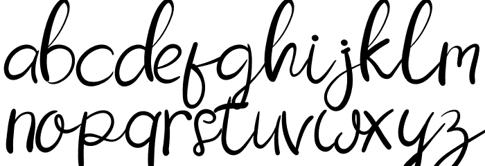Hello Lovely Font LOWERCASE