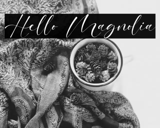 Hello Magnolia Font examples