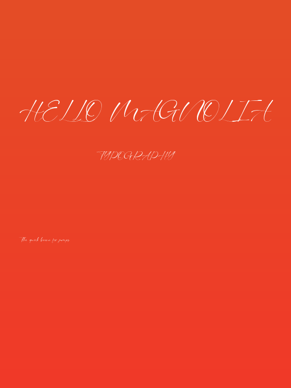 Hello Magnolia Poster