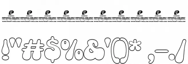 Hello Margarine DEMO Outline Font Alte caractere