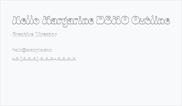 Hello Margarine DEMO Outline Business Card