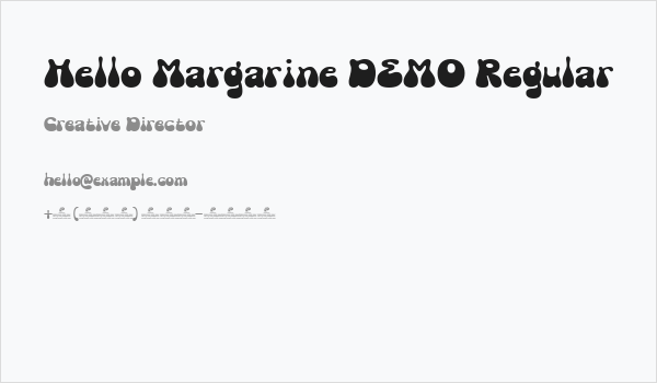 Hello Margarine DEMO Regular Business Card