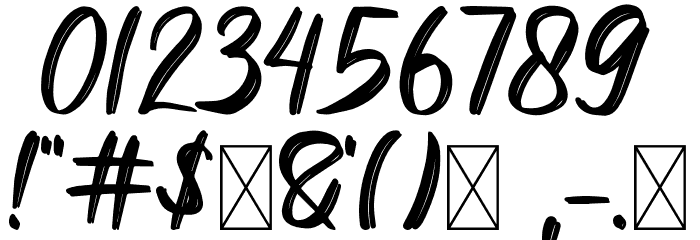 Hello Maria Font OTHER CHARS