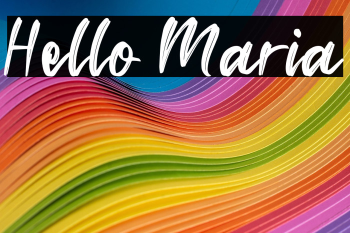 Hello Maria Example 1