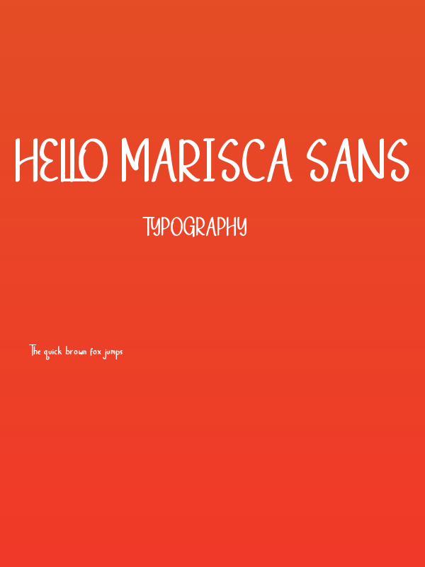 Hello Marisca Sans Poster
