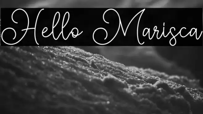 Hello Marisca Font examples