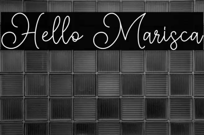 Hello Marisca Font examples