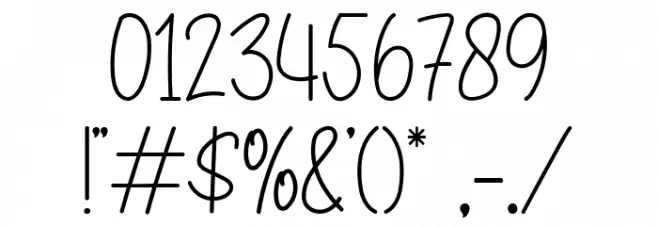 Hello Marshmallow Font OTHER CHARS