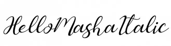 Hello Masha Italic  Fuentes Gratis Descargar