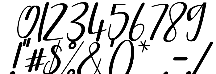 Hello Masha Italic Font OTHER CHARS