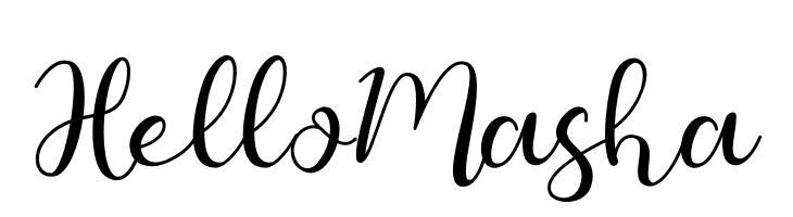 Hello Masha  Скачать бесплатные шрифты