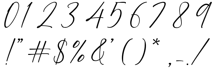 Hello Mellinda Demo Font Alte caractere