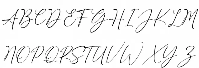 Hello Mellinda Demo Font UPPERCASE