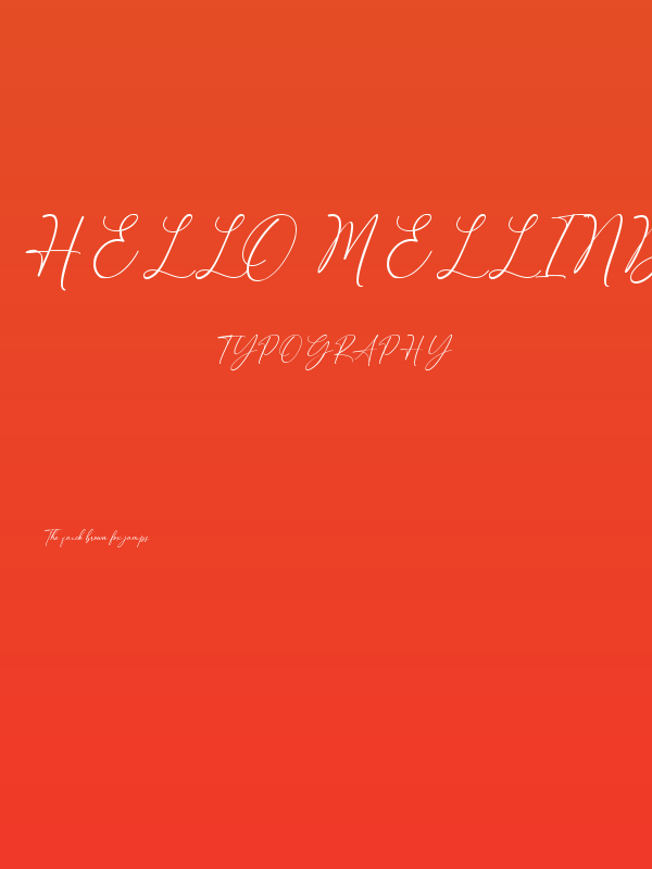 Hello Mellinda Demo Poster