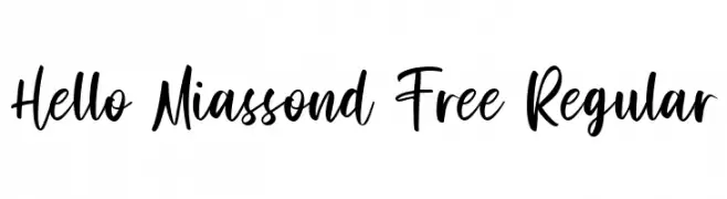 Hello Miassond Free Regular  Fuentes Gratis Descargar