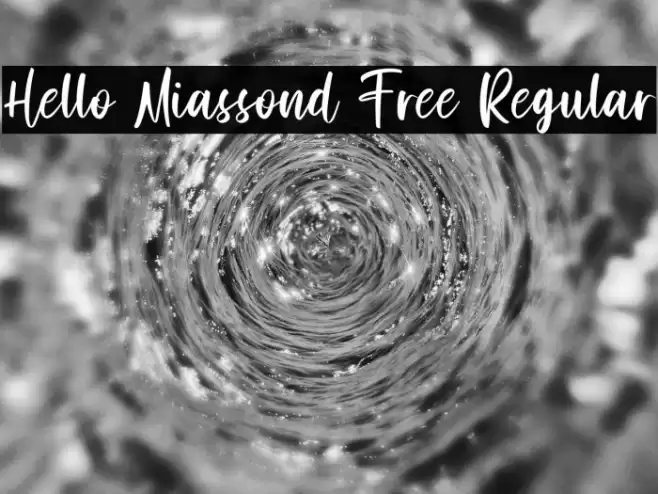 Hello Miassond Free Regular Font examples