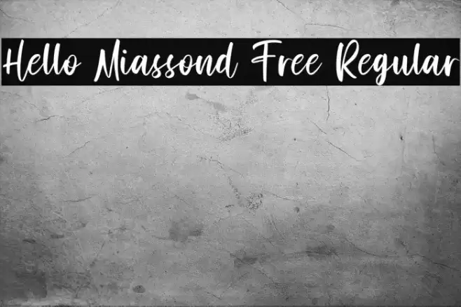 Hello Miassond Free Regular Font examples
