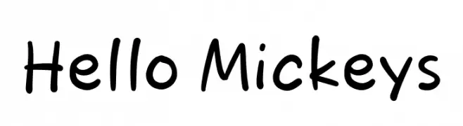 Hello Mickeys  Frei Schriftart Herunterladen
