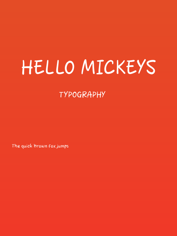 Hello Mickeys Poster