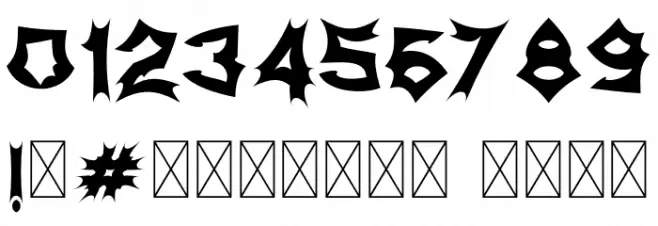 Hello Midnight Font OTHER CHARS