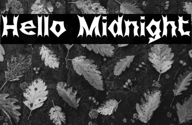 Hello Midnight フォント examples