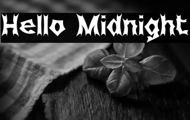 Hello Midnight フォント examples