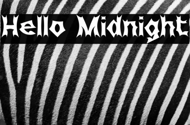 Hello Midnight フォント examples