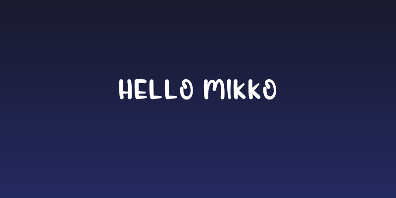 Hello Mikko Social Header