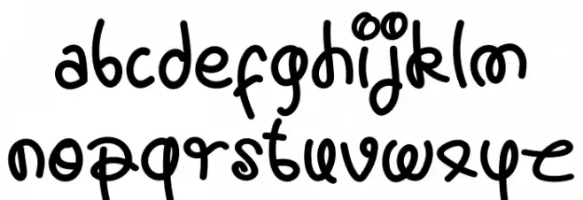 Hello Miniy Schriftart Kleinbuchstaben