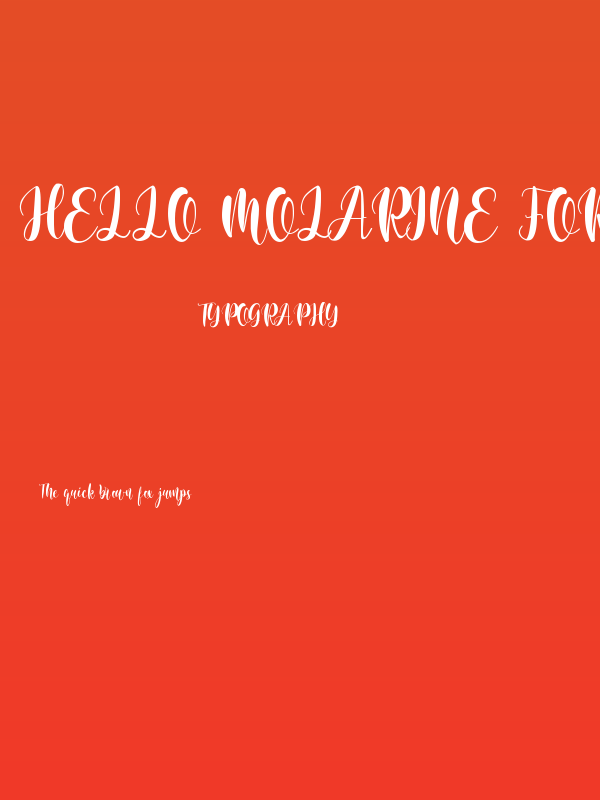 Hello Molarine FOR PERSONAL USE Poster
