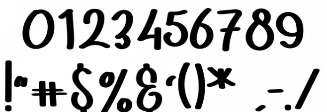 Hello Molly Font OTHER CHARS