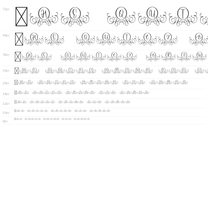 Hello Monogram Waterfall