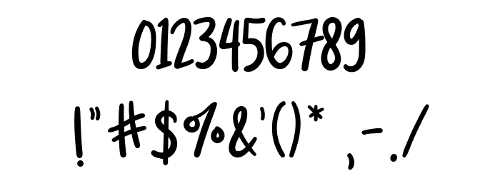 Hello Morning Regular Font OTHER CHARS