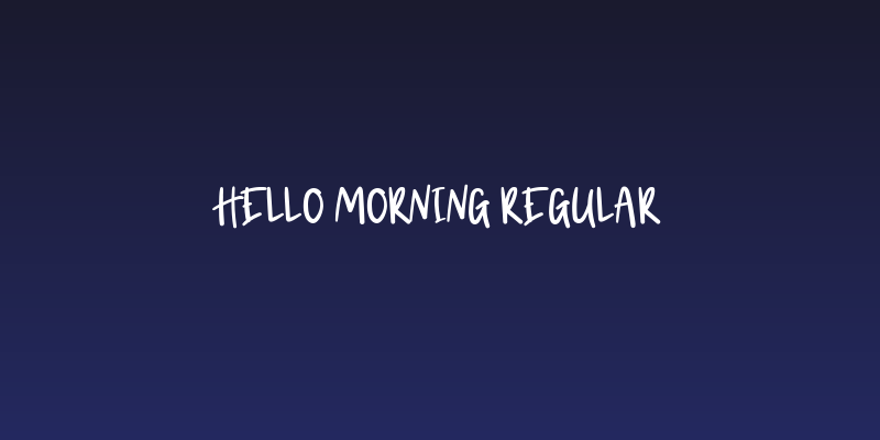 Hello Morning Regular Social Header