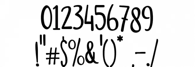 Hello Mozza Font OTHER CHARS