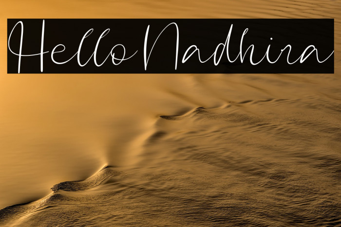 Hello Nadhira Example 3