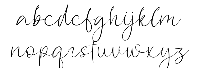 Hello Nadhira Font LOWERCASE
