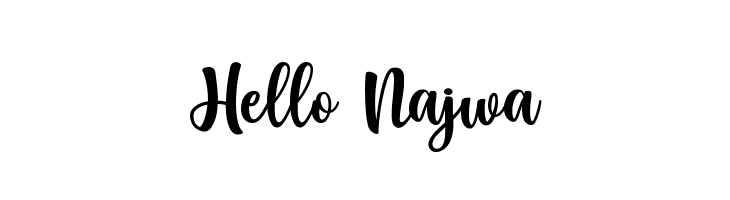 Hello Najwa  免费字体下载