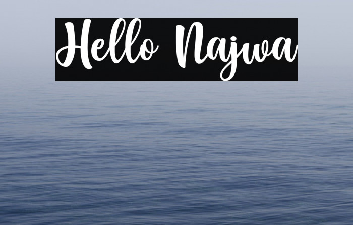 Hello Najwa Font examples