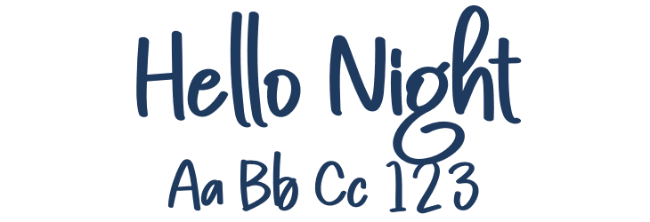 Hello Night Font Preview