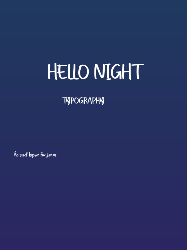 Hello Night Poster