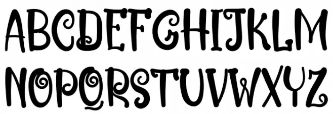 Hello Nightmare 字体 大写