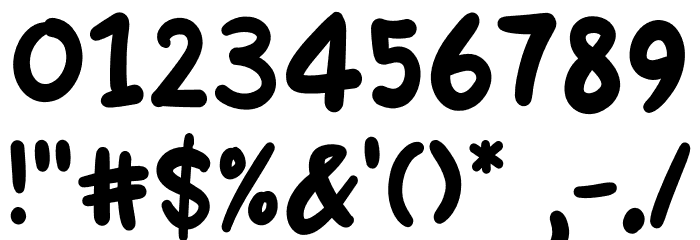 Hello Note Font OTHER CHARS