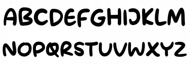 Hello Note Font UPPERCASE