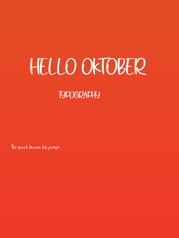 Hello Oktober Poster